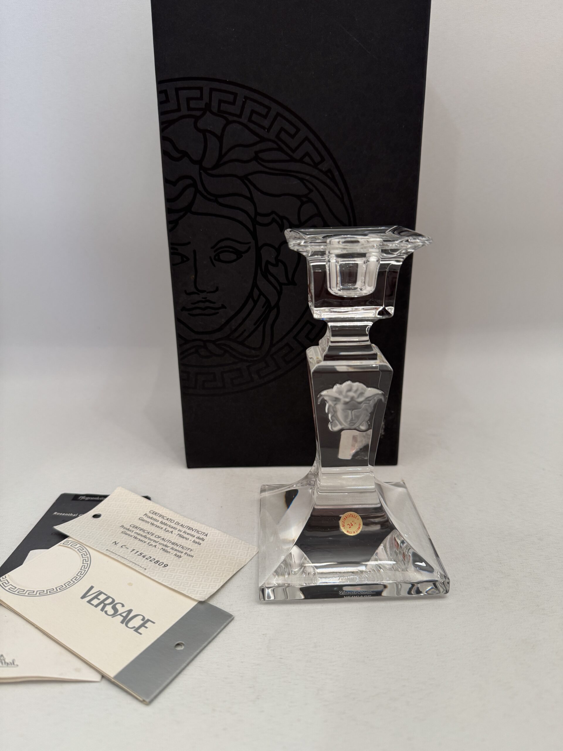 Rosenthal Versace Medusa Lumiere Crystal Kerzenleuchter