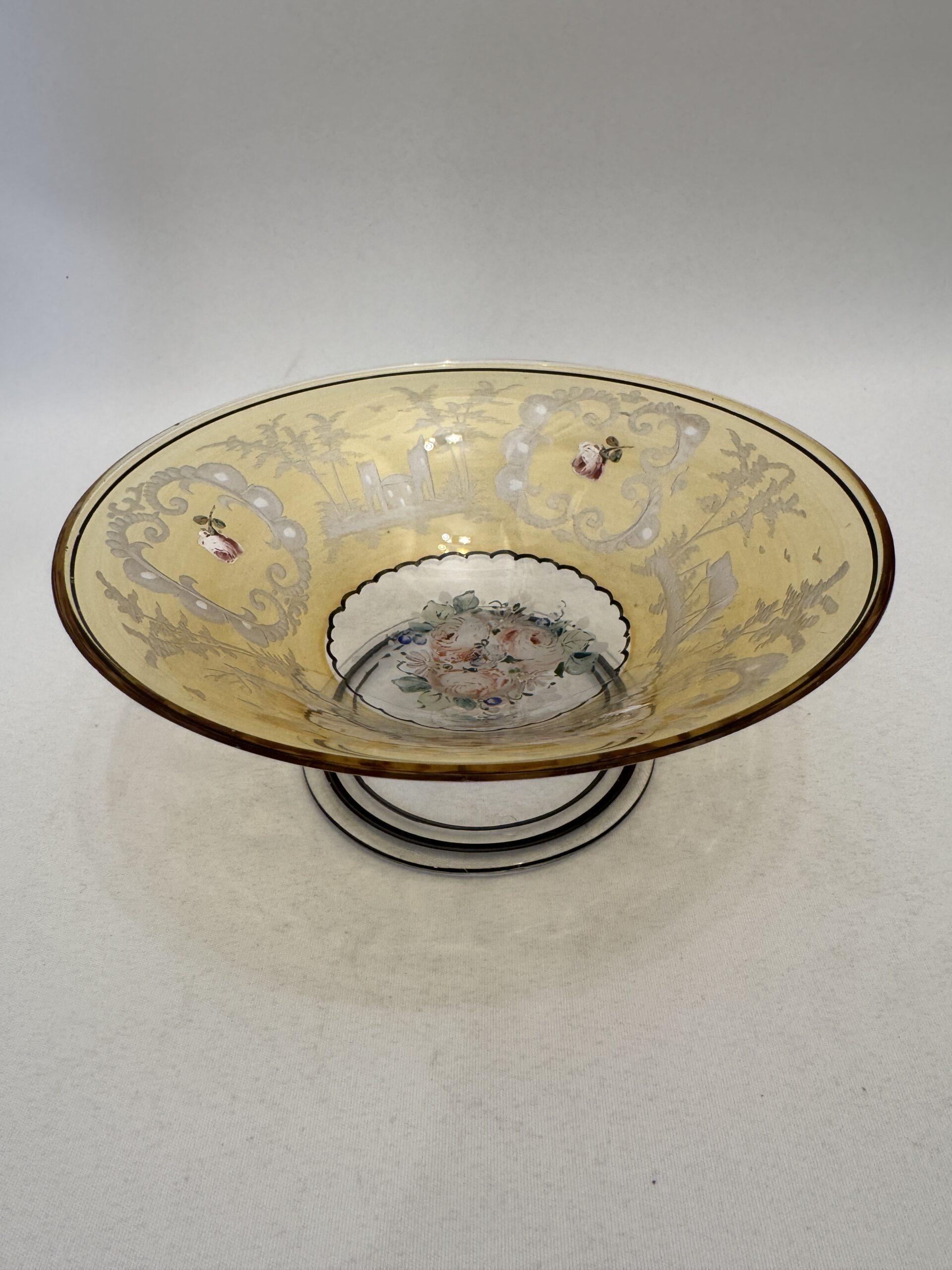 Biedermeier Glasschale